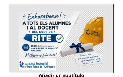 Èxit del curs de RITE: el 100% dels participants superen la formació