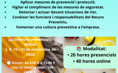 Curs de Recurs Preventiu – 60 hores