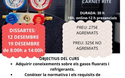 CURS DE GASOS FLUORATS – 30 hores
