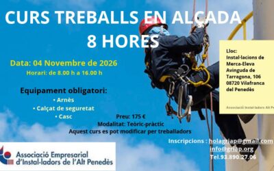 CURS DE TREBALLS EN ALÇADA – 8 HORES